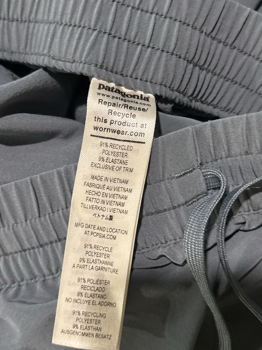 Patagonia grey drawstring cargo pants with elastic waist - Picture 5 of 7